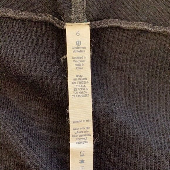 Lululemon open Cardigan Sweater Gray Cashmere 6 - Picture 9 of 9